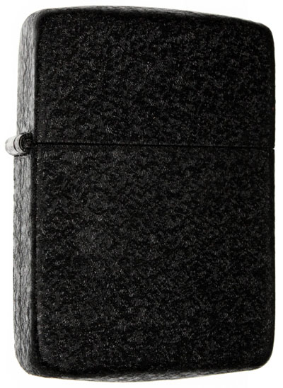 Black Leather Wallet- Zippo 1932 Metal Plate Design